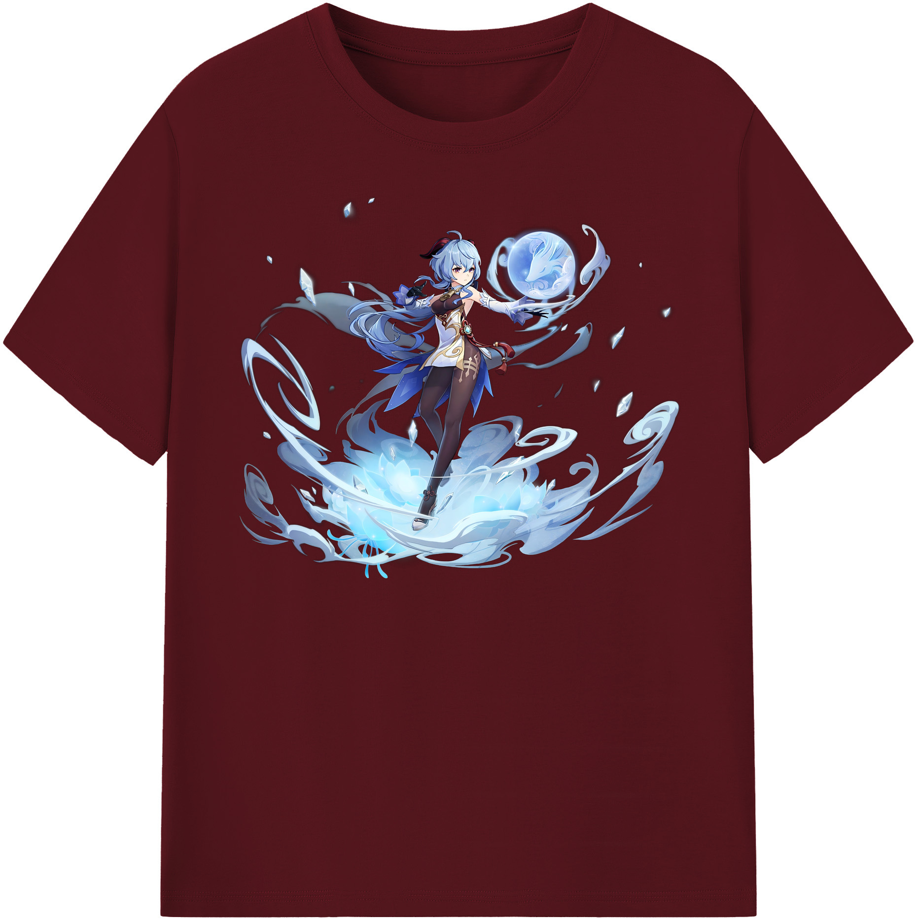 げんし神 甘雨 かんう genshin Ganyu 綿100％半袖Tシャツ（フロントプリント）